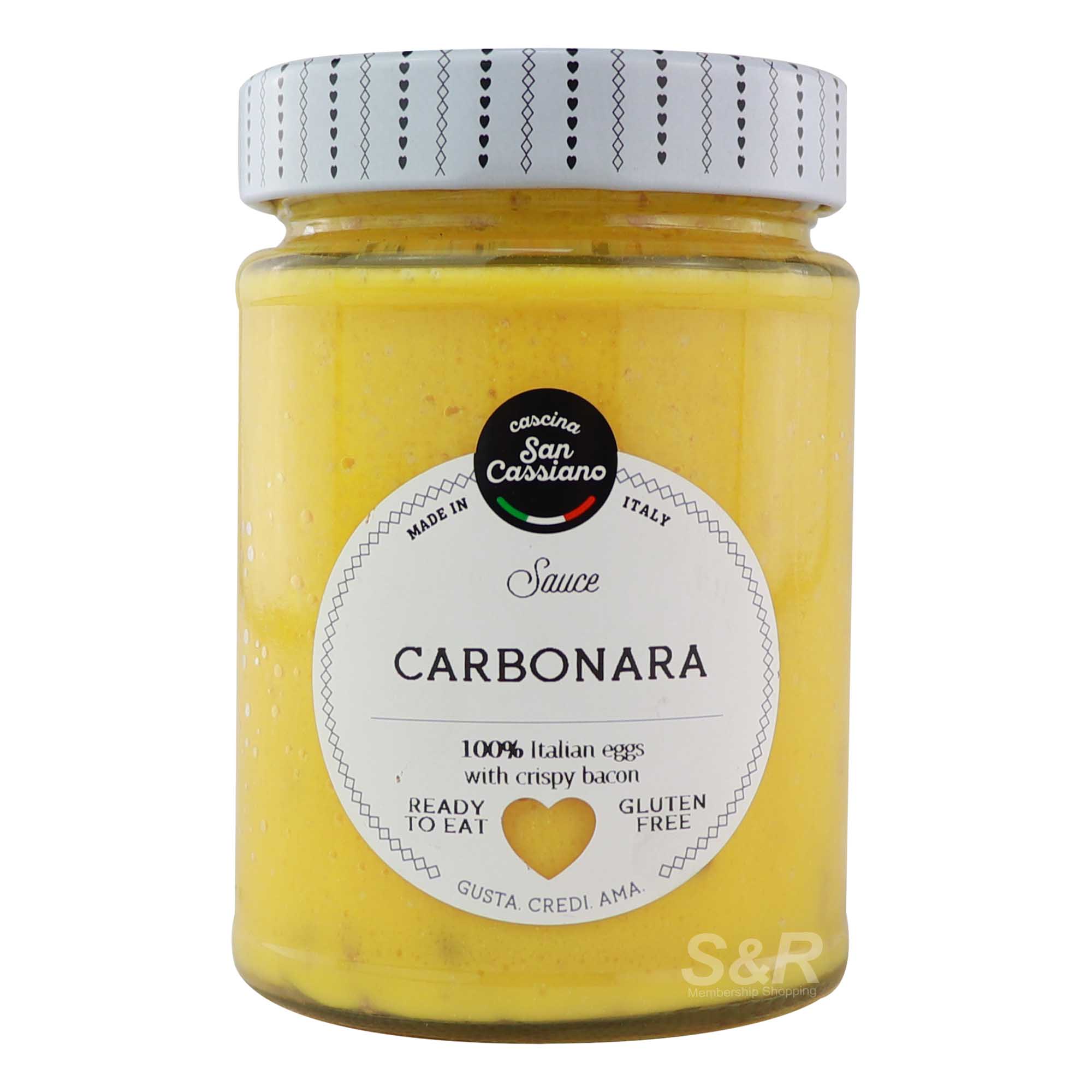 Cascina San Cassiano Carbonara Sauce 290g Cascina San Cassiano Carbonara Sauce 290g